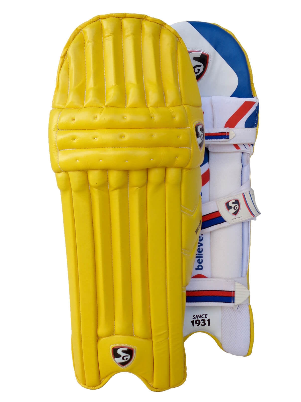 SG - Test Yellow Cricket Batting Pads Mens Size