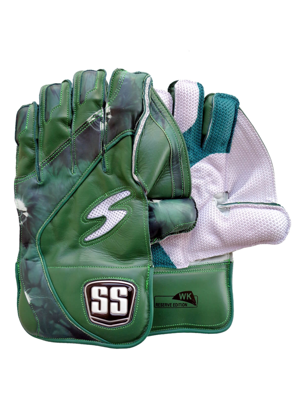 SS - Reserve Edition Green Cricket Wicket Keeping Gloves Mens Size