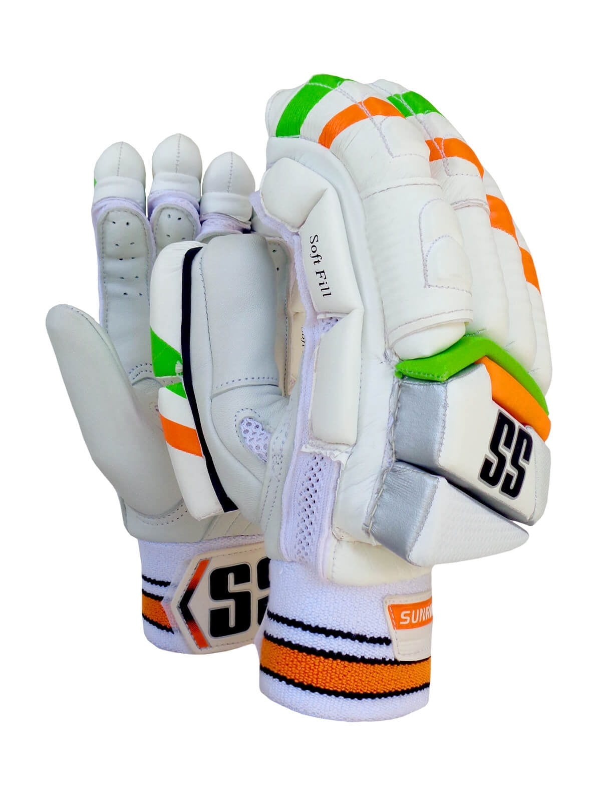 SS - Tri-Color Super Test Cricket Batting Gloves Mens Size