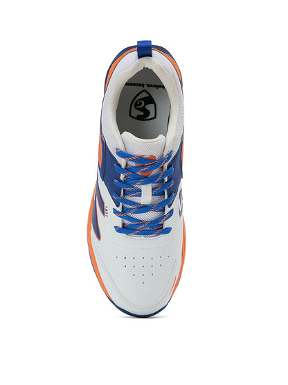SG - Impact White/Orange Cricket Shoes