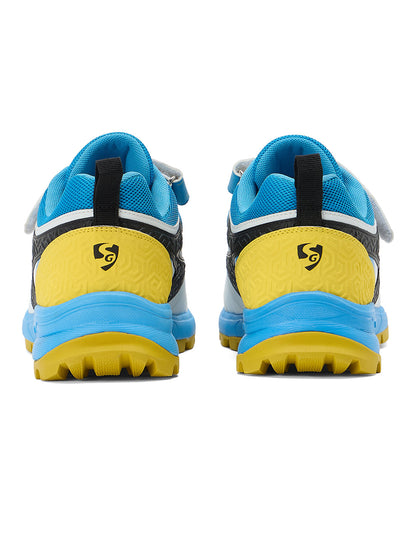 SG - Century Pace White/Blue/Yellow Cricket Shoes