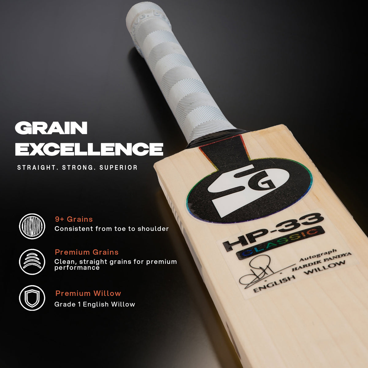 SG HP 33 Classic English Willow Cricket Bat