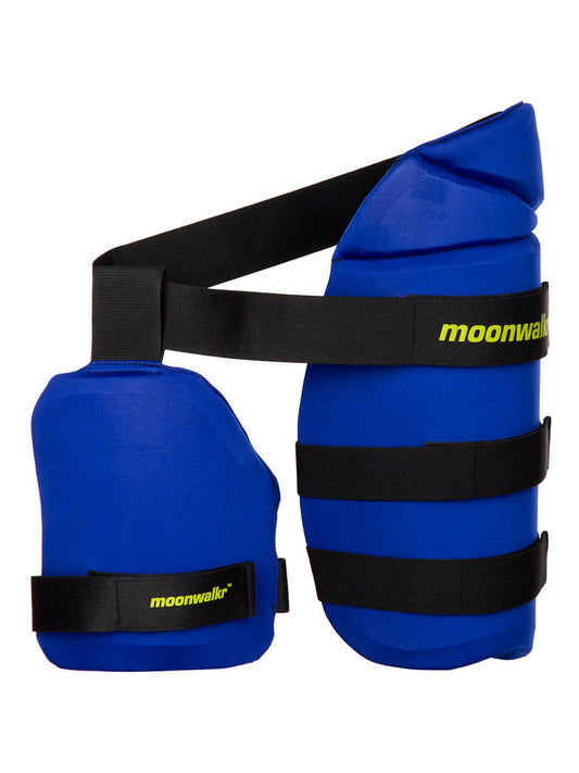 Moonwalkr - Endos Blue Dual/Combo Cricket Thigh Guard Medium Size