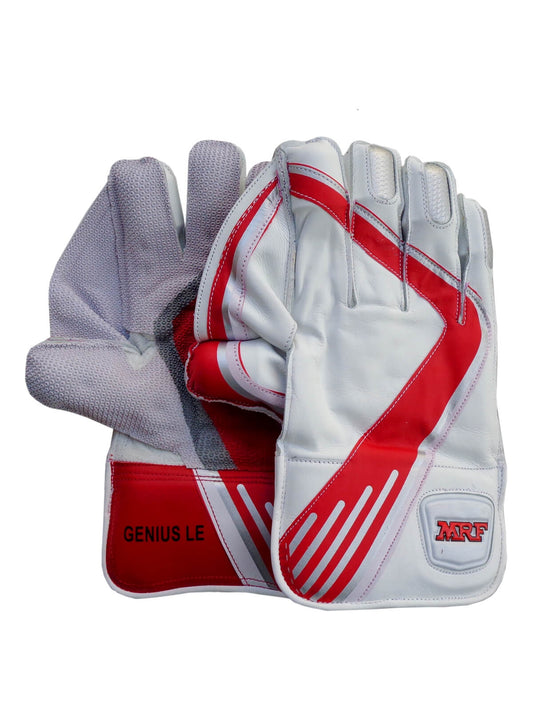 MRF - Genius LE (Red/White) Cricket Wicket Keeping Gloves Mens Size