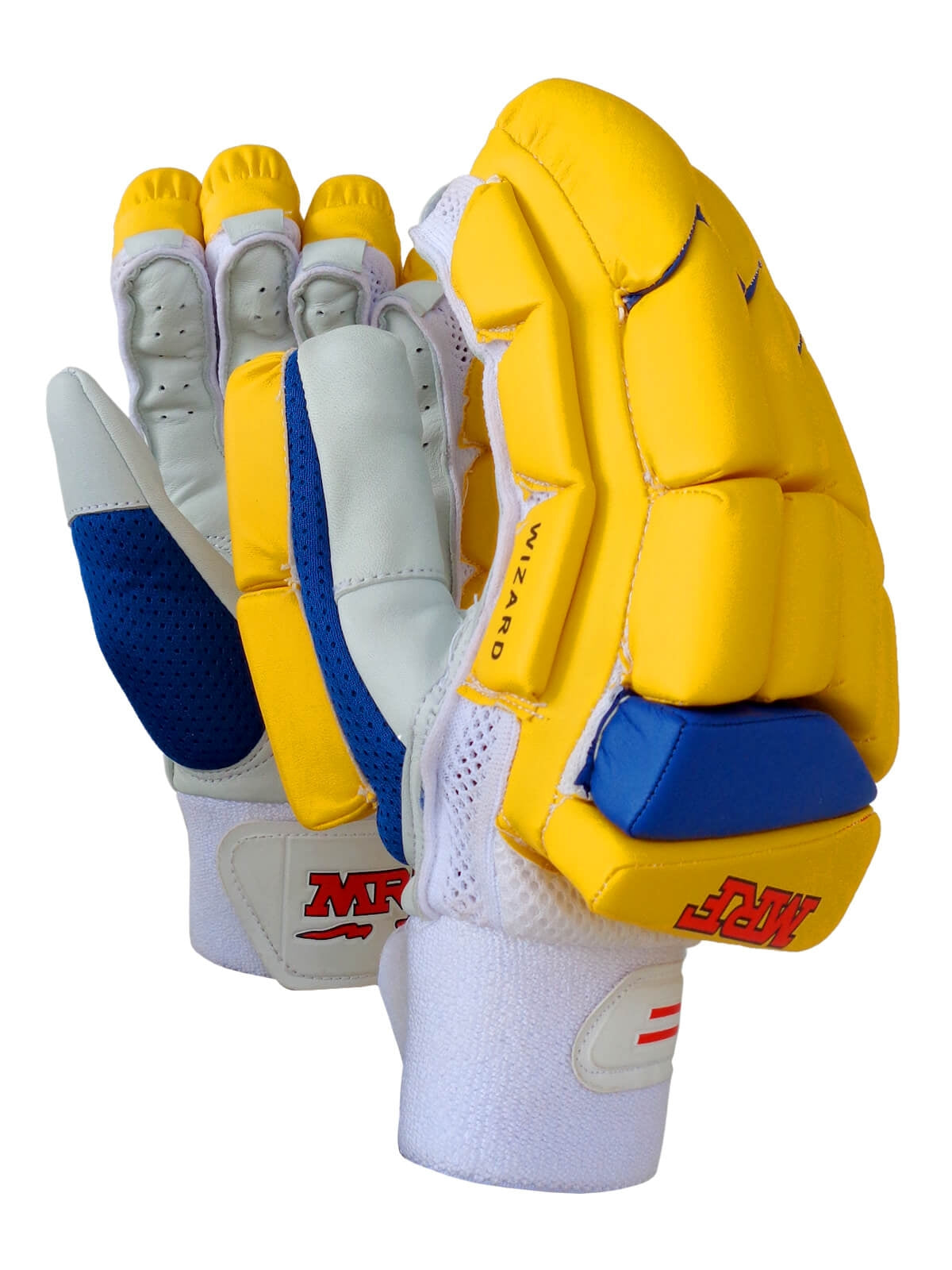 MRF - Wizard Yellow Cricket Batting Gloves Mens Size