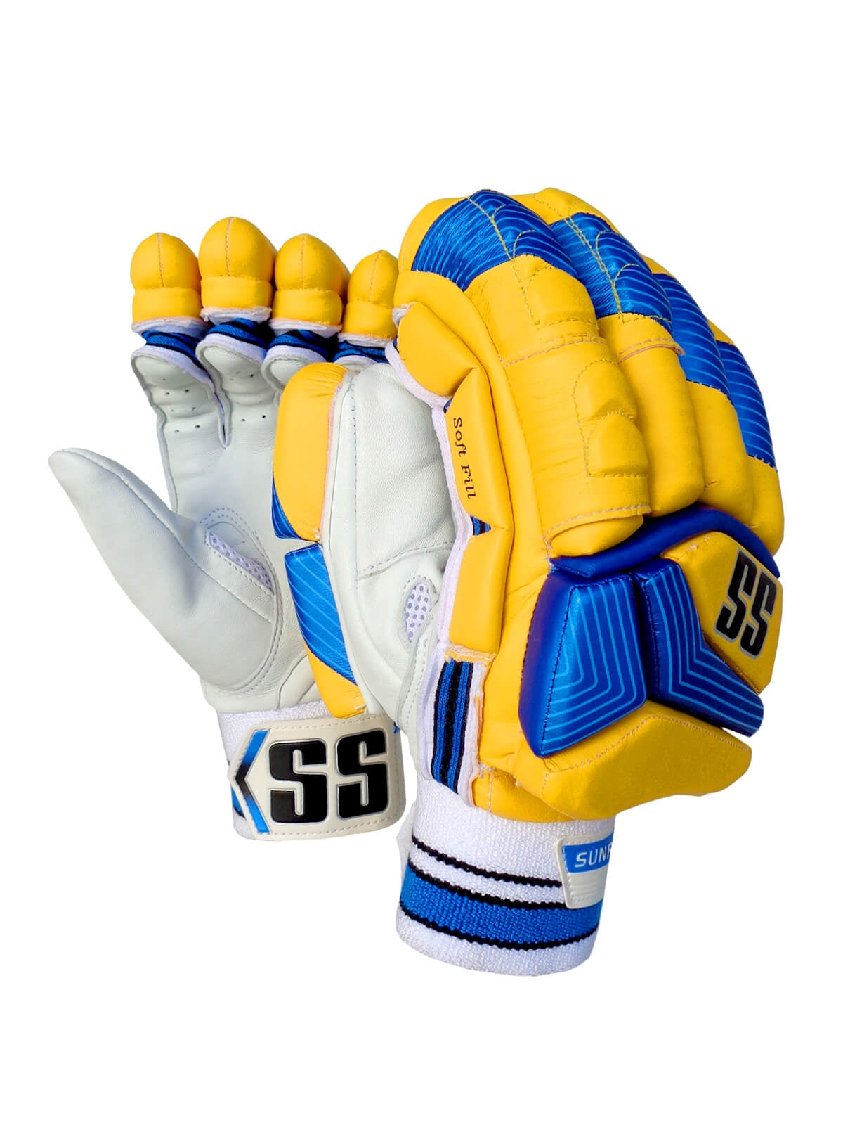 SS - CSK Super Test IPL 2021 Cricket Batting Gloves Mens Size